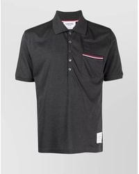 Thom Browne - Cotton Short-Sleeve Polo Shirt - Lyst