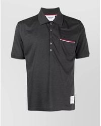 Thom Browne - Cotton Short-Sleeve Polo Shirt - Lyst