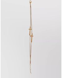 DSquared² - Logo Bracelet With Cross Pendant - Lyst
