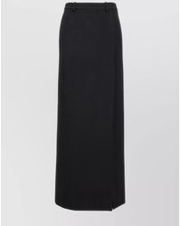 Balenciaga - Wool High-Rise Tailored Maxi Skirt - Lyst