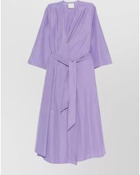 forte_forte - Belted V-Neck Wrap Midi Dress - Lyst