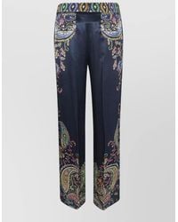 Etro - Printed High-Rise Wide-Leg Trousers - Lyst
