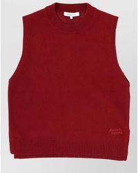 Maison Kitsuné - Wool Sleeveless Knitted Top - Lyst