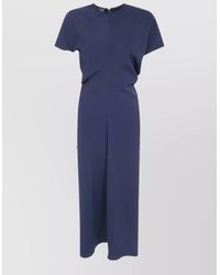 DR. HOPE - Bias Cut Crew Neck Midi Dress - Lyst