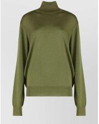 Saint Laurent - Cashmere Silk Wool Turtleneck Jumper - Lyst