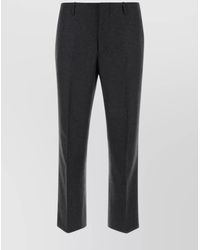 Prada - Wool Trousers With Back Pockets And Belt Loops - Lyst