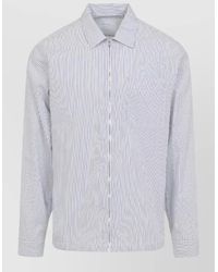 Prada - Striped Cotton Long-Sleeve Shirt - Lyst