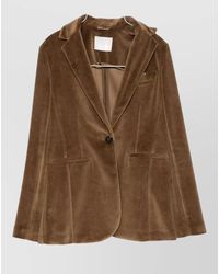 Circolo 1901 - Single Breasted Velvet Effect Suit Jacket - Lyst