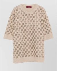 Gucci - Gg Wool Sweater Crew Neck Short Sleeves - Lyst
