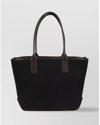 Hogan - Small Canvas And Leather Tote Bag - Lyst