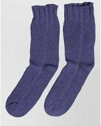 Dolce & Gabbana - Cotton Ribbed Mid Calf Socks - Lyst