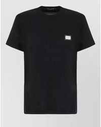 Dolce & Gabbana - Short Sleeve Crew Neck Cotton T-Shirt - Lyst
