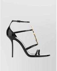 Saint Laurent - Patent Leather High-Heel Sandals - Lyst