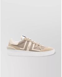 Lanvin - Paneled Logo-Print Low-Top Sneakers - Lyst