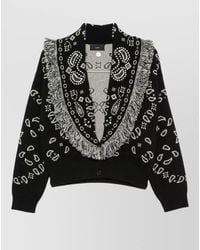 Alanui - Paisley Jacquard Cardigan Shawl Lapels Fringed - Lyst