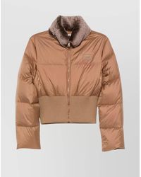Fendi - High Collar Zip Front Jacket - Lyst