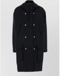 Prada - Mohair Virgin Wool Double Breasted Coat - Lyst