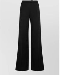 Elisabetta Franchi - Virgin Wool Blend Wide-Leg Suit Trousers - Lyst