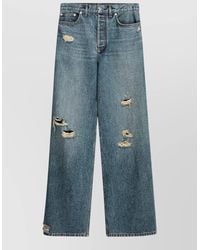 Dior - Denim Jeans Distressed Contrast Stitching Belt Loops - Lyst
