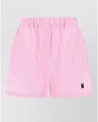 MSGM - Straight Leg Pants Striped Pattern Design - Lyst