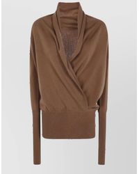 7 For All Mankind - Cashmere Wool V-Neck Wrap Sweater - Lyst