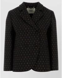 Fendi - Polka-Dot Double-Breasted Blazer - Lyst
