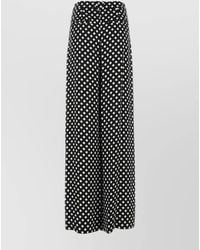 Saint Laurent - Polka-Dot Wide-Leg Trousers - Lyst