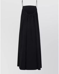 Studio Nicholson - Maxi Dress Ruffle Back Spaghetti Straps - Lyst