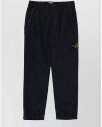 Stone Island - Logo Patch Trousers With Side And Back Pockets - Lyst