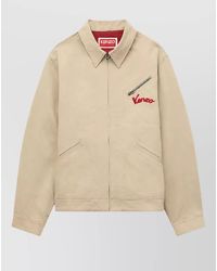 KENZO - Cotton Single Breasted Jacket - Lyst