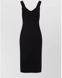 Max Mara - Stretch Viscose Sweetheart Neck Slim-Fit Midi Dress - Lyst