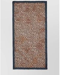 Faliero Sarti - Leopard Print Rectangular Scarf Fringed Edges - Lyst