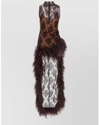 GIUSEPPE DI MORABITO - Sleeveless High-Neck Lace Maxi Dress - Lyst