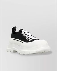 McQueen - Canvas Lace-Up Platform Sneakers - Lyst