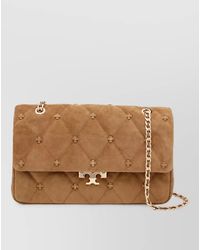 Tory Burch - Romy Suede Leather Clutch Bag - Lyst