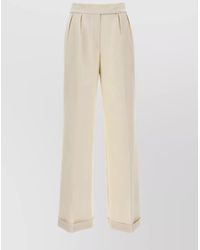 Kiton - Virgin Wool Wide-Leg Trousers - Lyst