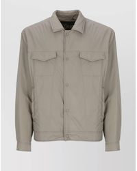 Herno - Collared Padded Jacket Flap Pockets - Lyst