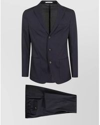 Eleventy - Textured Suit Notch Lapel Button Detail Pockets - Lyst