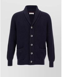 Brunello Cucinelli - Cotton Shawl Neck Cardigan - Lyst