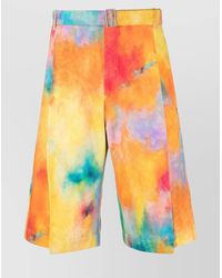 Etudes Studio - Cotton Tie-Dye Pleated Wide-Leg Tailored Shorts - Lyst