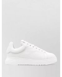 Emporio Armani - Leather Low-Top Sneakers - Lyst
