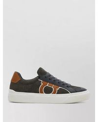 Ferragamo - Thor Lace Up Sneakers Three Gancini - Lyst