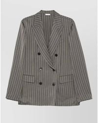 Dries Van Noten - Balto Striped Double Breasted Blazer Jacket - Lyst