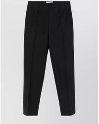 PT Torino - Straight Leg Trousers With Pleated Front And Side Slits - Lyst