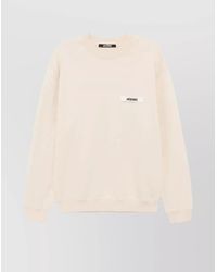 Jacquemus - Crew Neck Long Sleeve Sweatshirt With Ribbed Cuffs - Lyst