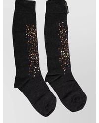 Dolce & Gabbana - Sequined Knee-High Socks - Lyst