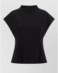 ARMARIUM - Sia Cap Sleeve Fitted Top - Lyst