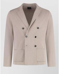 Drumohr - Cotton Knitted Double-Breasted Blazer - Lyst