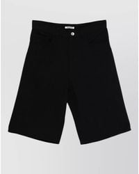 AURALEE - Silk Tailored Shorts Belt Loops Design - Lyst