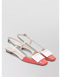 Roger Vivier - Color Block Pointed Toe Slingback Ballerinas - Lyst